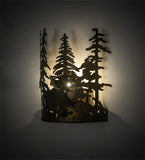 11"W Moose Through The Trees Wall Sconce