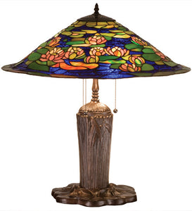 25"H Tiffany Pond Lily Table Lamp