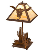 21"H Steer Skull Southwest Table Lamp
