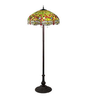 62"H Tiffany Hanginghead Dragonfly Floor Lamp