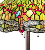 62"H Tiffany Hanginghead Dragonfly Floor Lamp