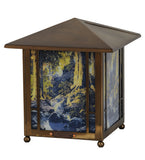 13"H Maxfield Parrish The Glen Lantern Accent Table Lamp