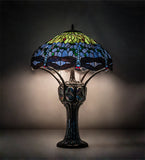 33"H Tiffany Hanginghead Dragonfly Table Lamp