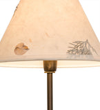 15"H Pressed Foliage Lone Moose Accent Lamp