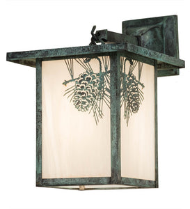 9"W Hyde Park Winter Pine Outdoor Wall Sconce