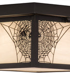 10"Sq Hyde Park Spider Web Outdoor Flushmount