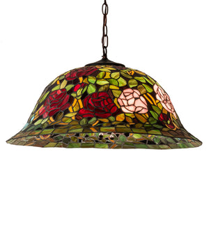 24"W Tiffany Rosebush Floral Pendant