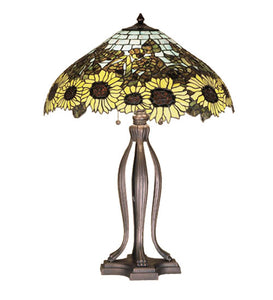 30"H Wild Sunflower Country Table Lamp