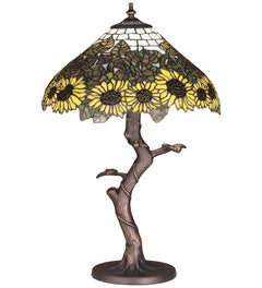 Meyda 23.5 H Wild Sunflower Table Lamp