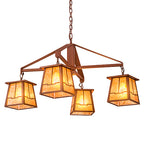 38"W Bungalow Valley View 4 Lt Mission Chandelier