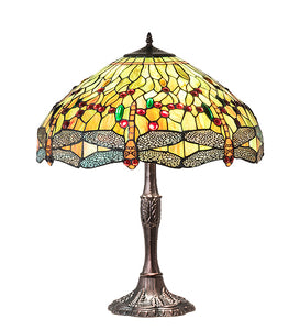 26"H Tiffany Hanginghead Dragonfly Table Lamp