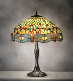 26"H Tiffany Hanginghead Dragonfly Table Lamp