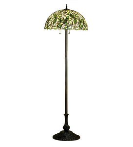63"H Stained Glass Sweet Pea Floor Lamp