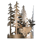 11"W Deer Through The Trees Wall Sconce