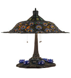 26.5"H Tiffany Peacock Feather Table Lamp