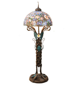  73"H Tiffany Magnolia Floral Floor Lamp