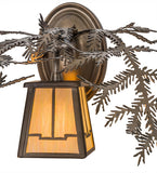 16"W Pine Branch Lodge Wall Sconce
