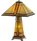 25"H Sierra Prairie Mission Lighted Base Table Lamp