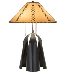 23"H Sedona Faux Leather Shade Southwest Table Lamp