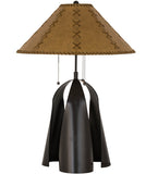 23"H Sedona Faux Leather Shade Southwest Table Lamp
