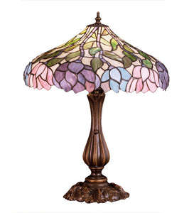 20"H Stained Glass Wisteria Table Lamp