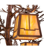 28"W Pine Branch Valley View 3 Lt Lodge Chandelier