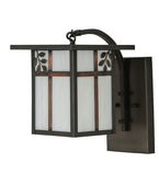 9"W Hyde Park Sprig Curved Arm Outdoor Wall Sconce