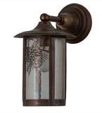 8"W Fulton Winter Pine Solid Mount Outdoor Wall Sconce