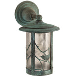 8"W Fulton Solid Mount Song Birds Outdoor Wall Sconce