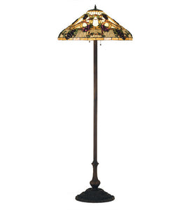 64"H Tiffany Jeweled Grape Floor Lamp