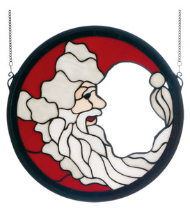 15" Round Crescent Santa Window