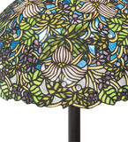 60"H Trillium & Violet Stained Glass Floor Lamp