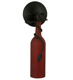 5"W Tuscan Vineyard Frosted Red Wine Bottle Wall Sconce