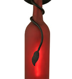 5"W Tuscan Vineyard Frosted Red Wine Bottle Wall Sconce