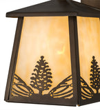 7"W Stillwater Mountain Pine Indoor & Outdoor Hanging Wall Sconce