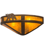 16"W Northwoods Lone Bear Wall Sconce