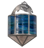 14"W Leaping Trout Wildlife Wall Sconce
