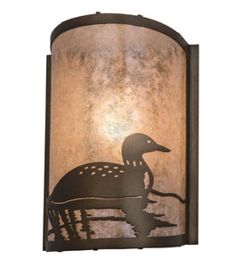 8"W Right Wildlife Loon Wall Sconce