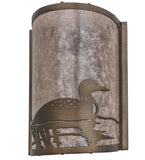 8"W Right Wildlife Loon Wall Sconce