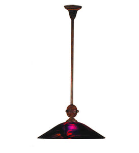 21"W Deco Ball Cabernet Swirl Modern Pendant