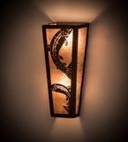 5"W Leaping Trout Wildlife Wall Sconce