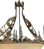 30"W Ski Lodge Inverted Pendant