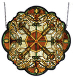 25"W X 25"H Galway Medallion Stained Glass Window