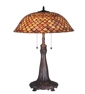27.5"H Tiffany Fishscale Table Lamp