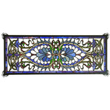 29"W X 11"H Antoinette Transom Stained Glass Window