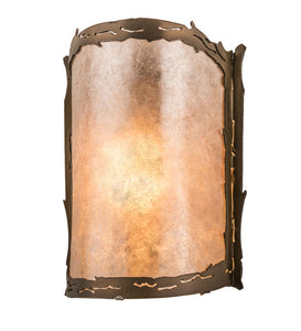 6"W Leaves Edge Rustic Lodge Wall Sconce