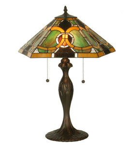 22.5"H Moroccan Stained Glass Table Lamp