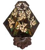 19"H Oriental Tiffany Peony Accent Table Lamp