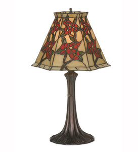 19"H Oriental Peony Table Lamp