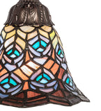 8"W Tiffany Peacock Feather Mini Pendant